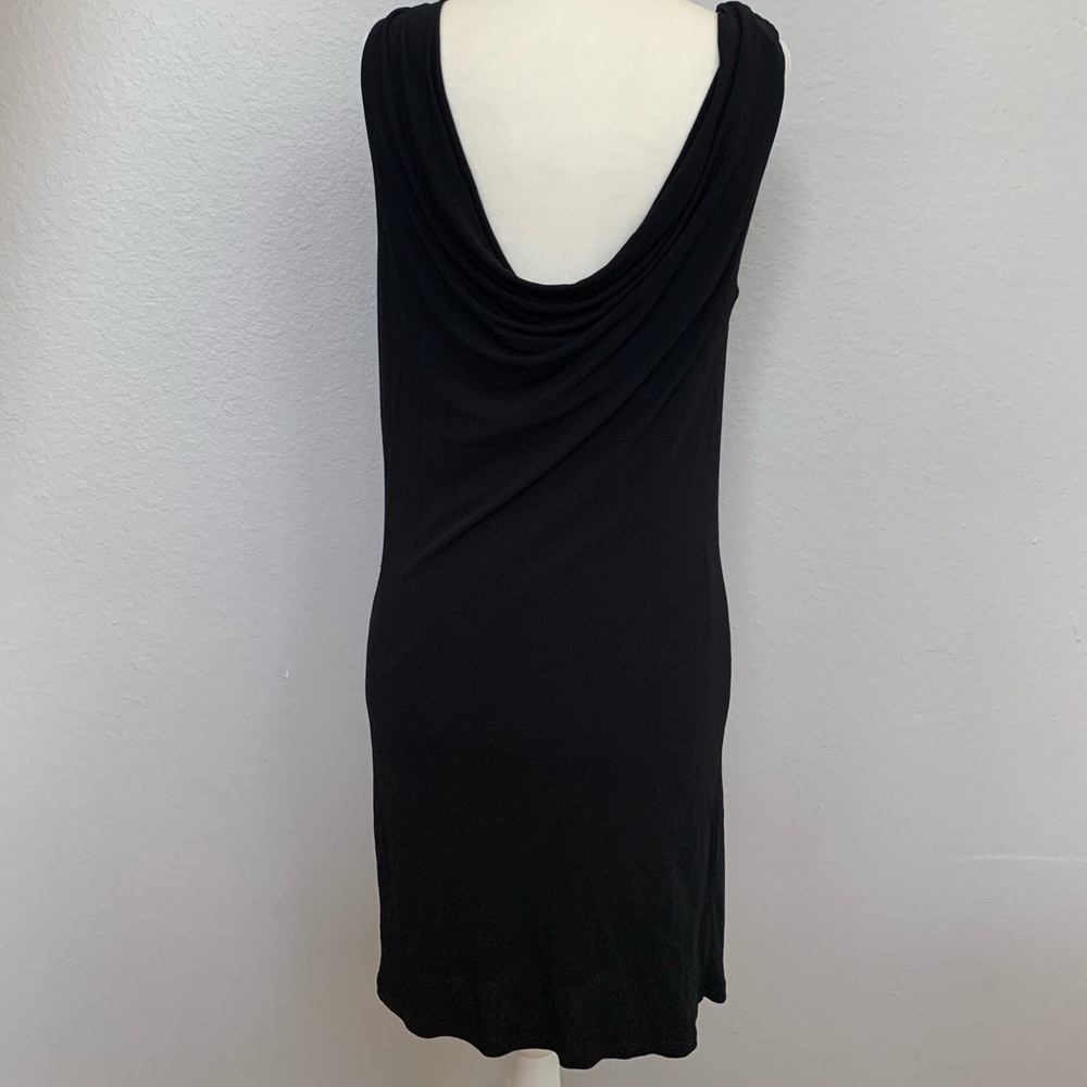 Felicity & Coco Black Low Front Drape Back Dress - image 4